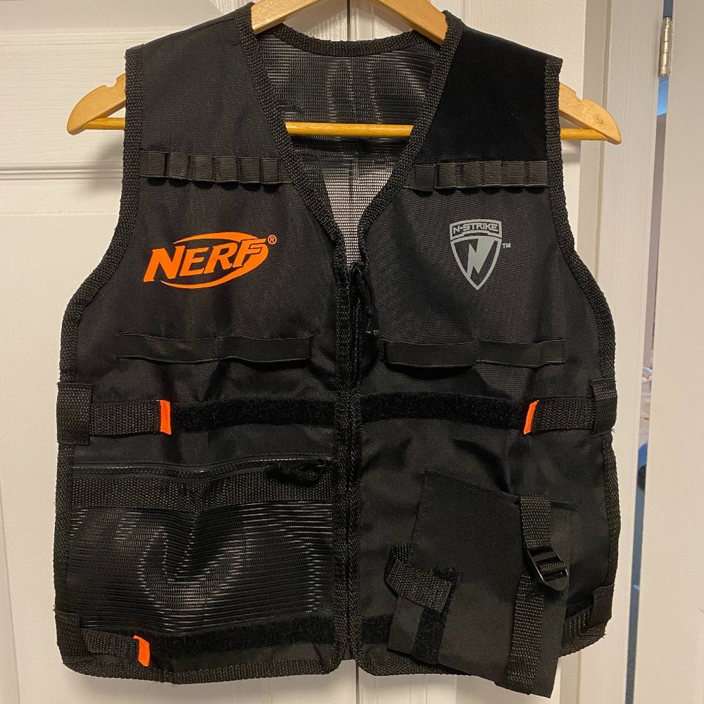 Official HASBRO Black Nerf Tactical Vest N Strike Series Kids